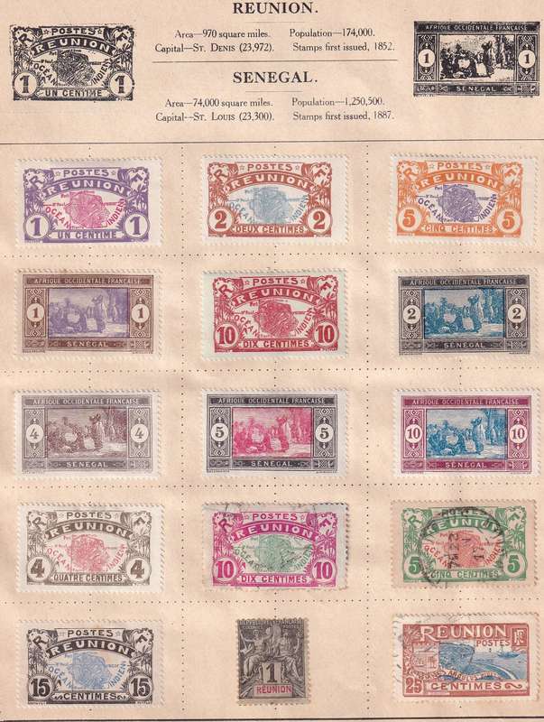 France and colonies on 14 pages , M/H and used       (note stamps adherence to pages)