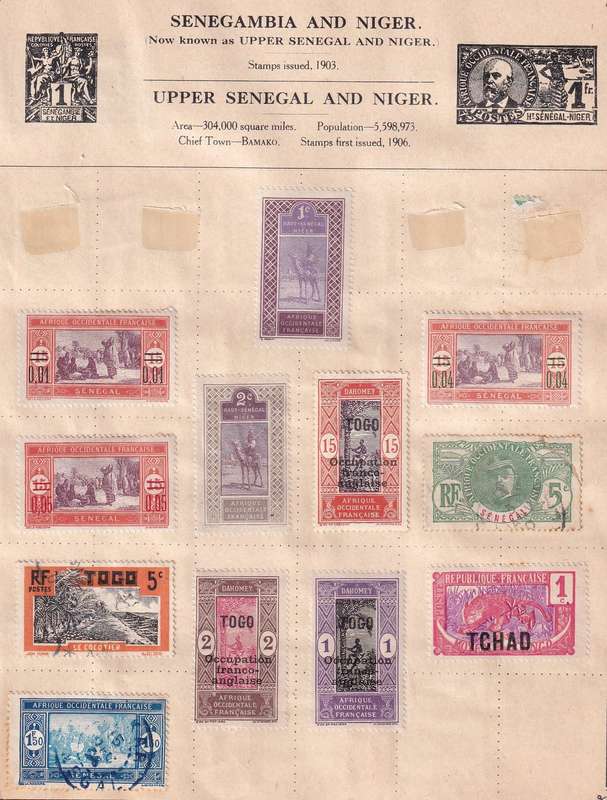 France and colonies on 14 pages , M/H and used       (note stamps adherence to pages)