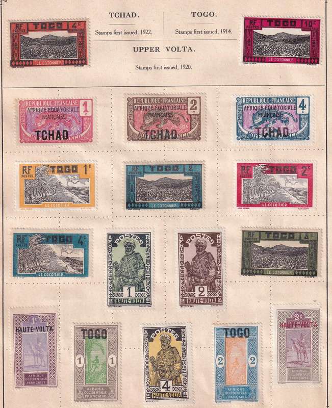 France and colonies on 14 pages , M/H and used       (note stamps adherence to pages)