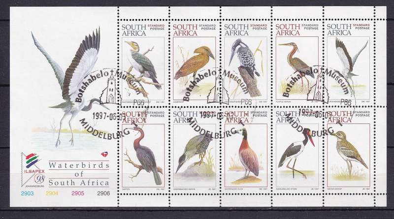 South Africa 1997 Waterbird mini sheet, MNH                ( SACC 1043, CV R95)
