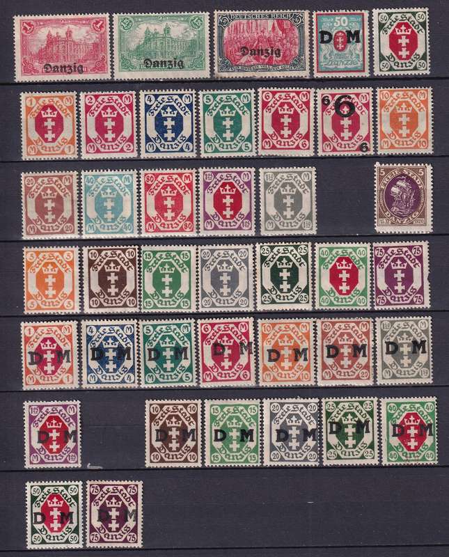 Germany Danzig 1920 >part sets, M/H & used         (2 X SCANS)