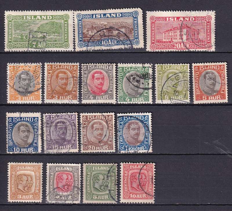 Iceland 1902> part sets, used