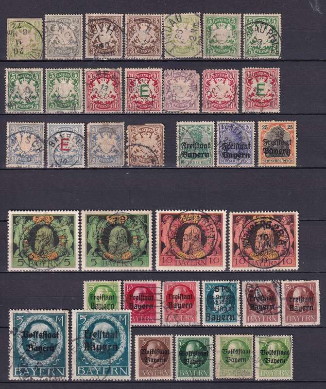 Germany Bayern Bavaria part sets , used            (5 x scans, postmark lot)