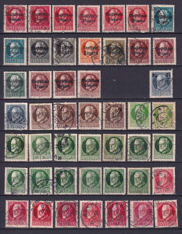 Germany Bayern Bavaria part sets , used            (5 x scans, postmark lot)