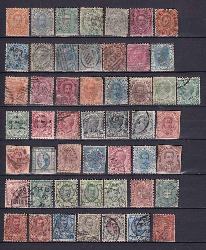 Italy part sets, used and M/H                 (6 x scans)