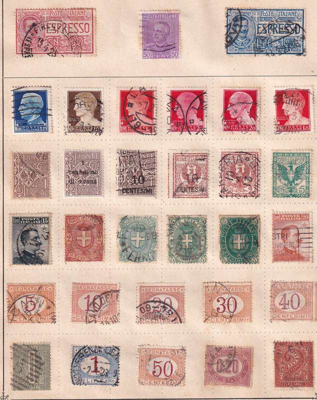 Italy part sets, used and M/H                 (6 x scans)