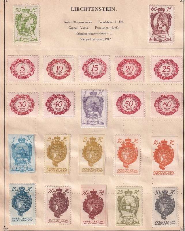 Liechtenstein part sets ,MH               (2 x scans, some stamp adherence to pages)