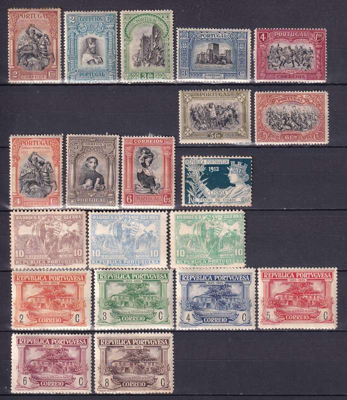 Portugal part sets, M/H & used              (2 x scans)