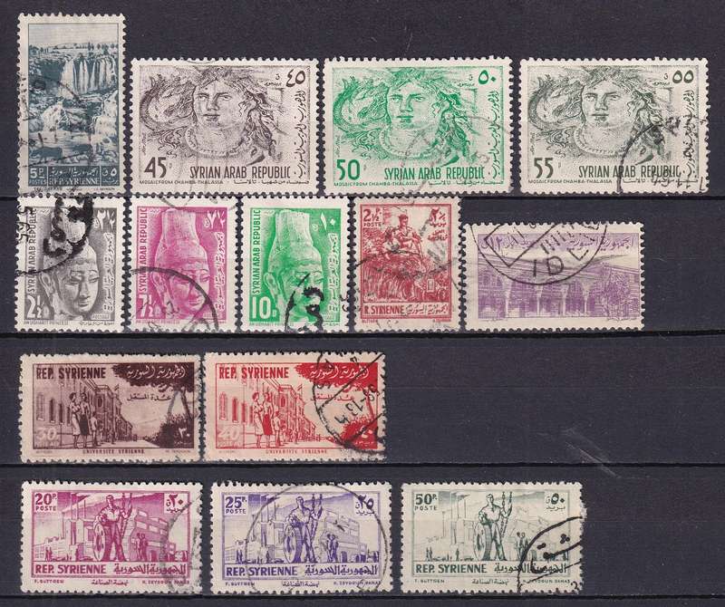 Syria part sets, M/H & used        ( 2 x SCANS)