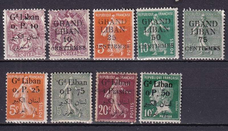 France Lebanon part sets Grand Liban , M/H