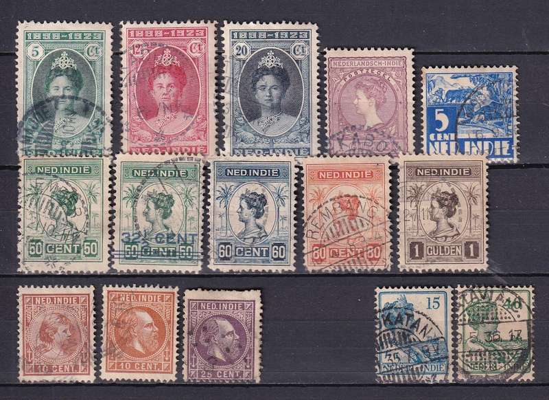 Dutch Indies part sets, used                ( 2 x scans)