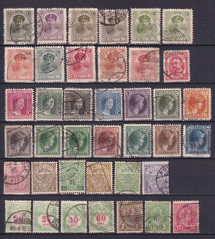 Luxemburg part sets, M/H & used                (2 x scans)