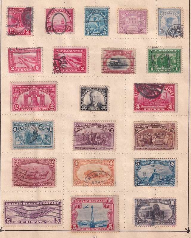 USA part sets, M/H & used  mixed condition          (8 x scans, note some stamp adherence to pages)