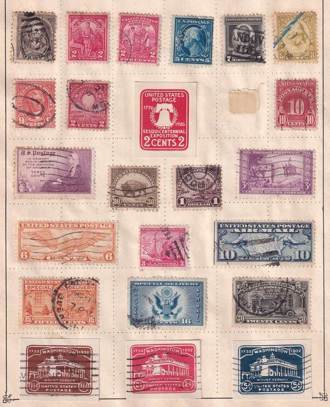 USA part sets, M/H & used  mixed condition          (8 x scans, note some stamp adherence to pages)