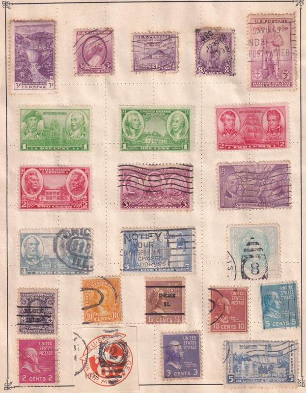 USA part sets, M/H & used  mixed condition          (8 x scans, note some stamp adherence to pages)