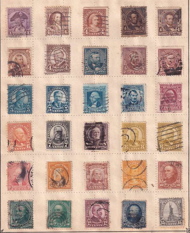 USA part sets, M/H & used  mixed condition          (8 x scans, note some stamp adherence to pages)