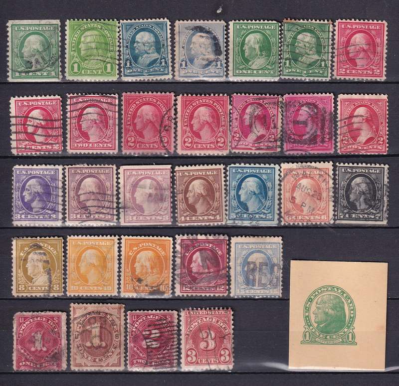 USA part sets, M/H & used  mixed condition          (8 x scans, note some stamp adherence to pages)
