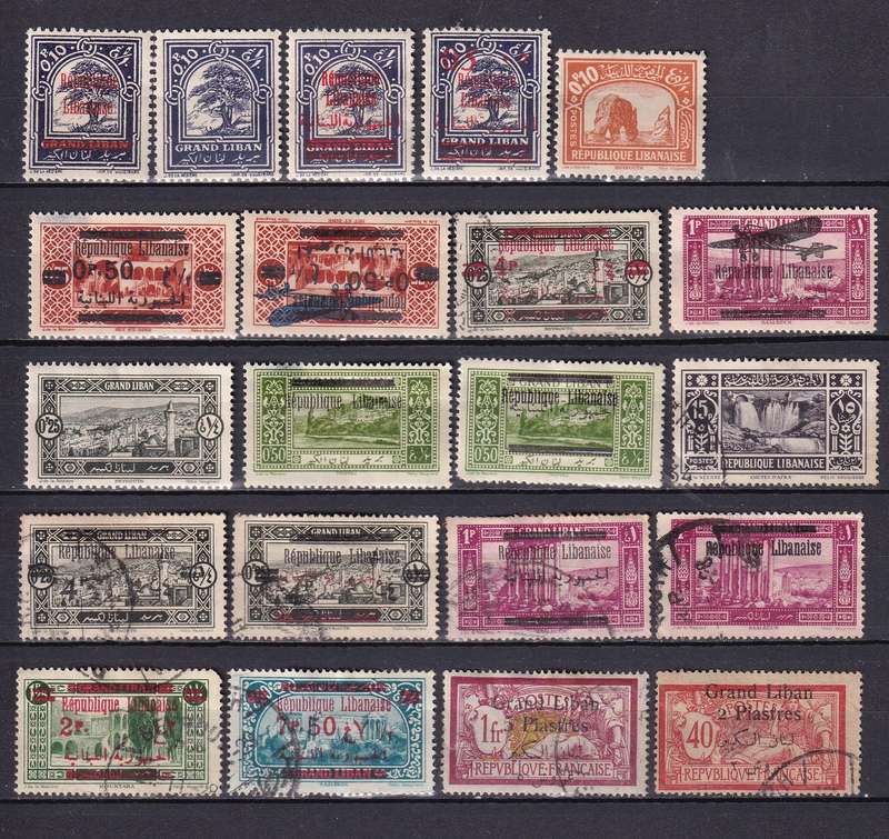 Lebanon part sets, M/H & used         (2 X SCANS)