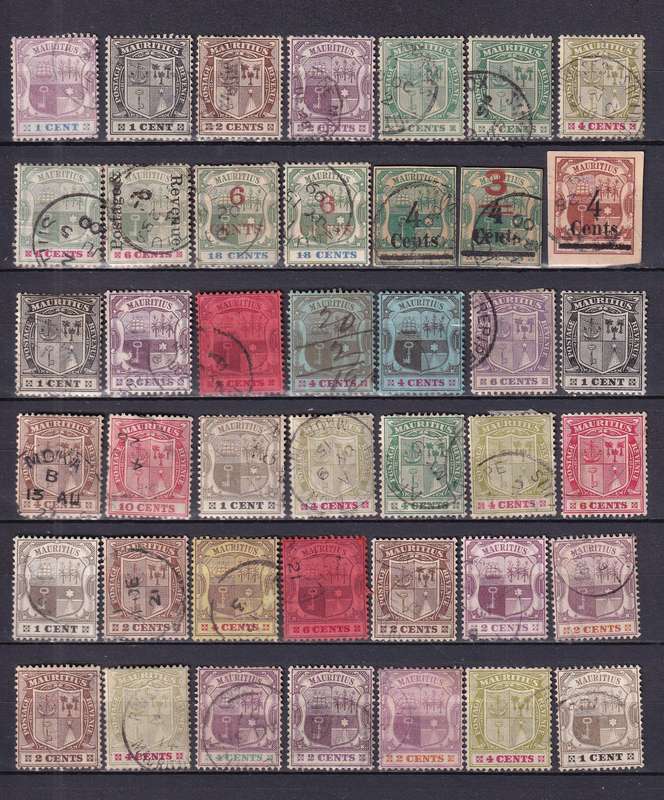 Mauritius QV, KG V, KG VI part sets  , used        ( 2X SCANS)