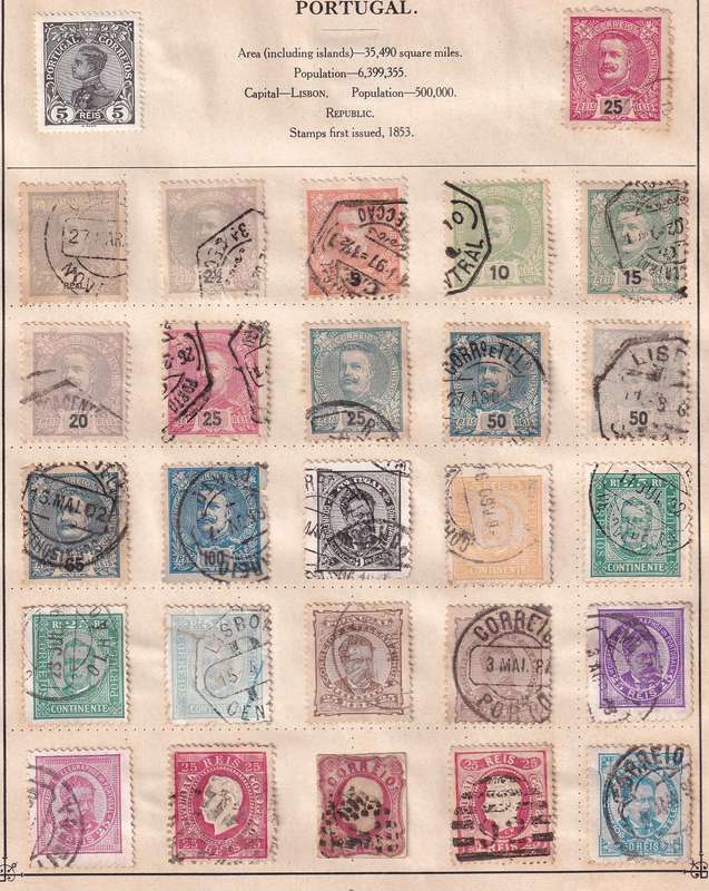 Portugal and colonies part sets on pages , M/H & used                      (11 X SCANS)