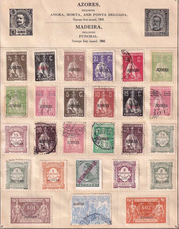 Portugal and colonies part sets on pages , M/H & used                      (11 X SCANS)