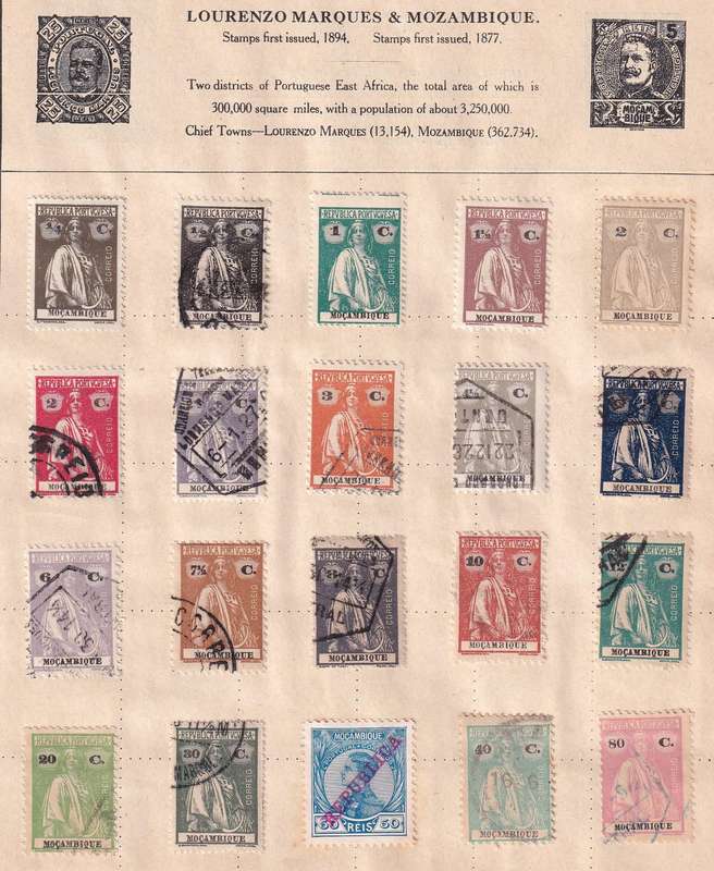 Portugal and colonies part sets on pages , M/H & used                      (11 X SCANS)