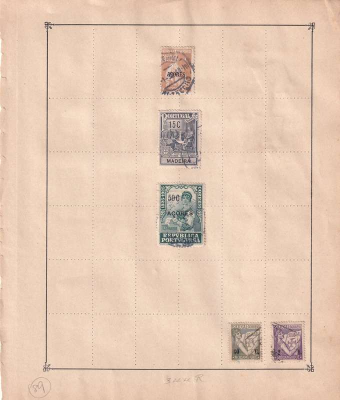 Portugal and colonies part sets on pages , M/H & used                      (11 X SCANS)