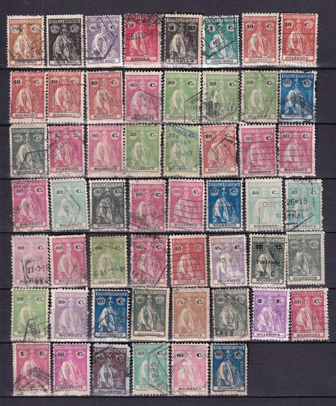 Portugal and colonies part sets on pages , M/H & used                      (11 X SCANS)