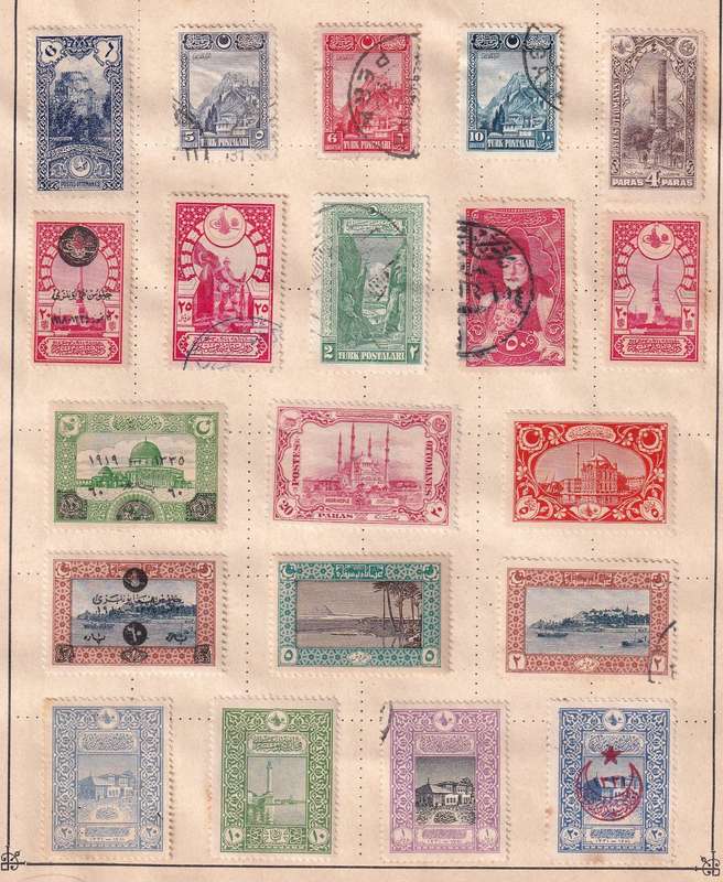 Turkey on pages , M/H & used            (5 x scans)