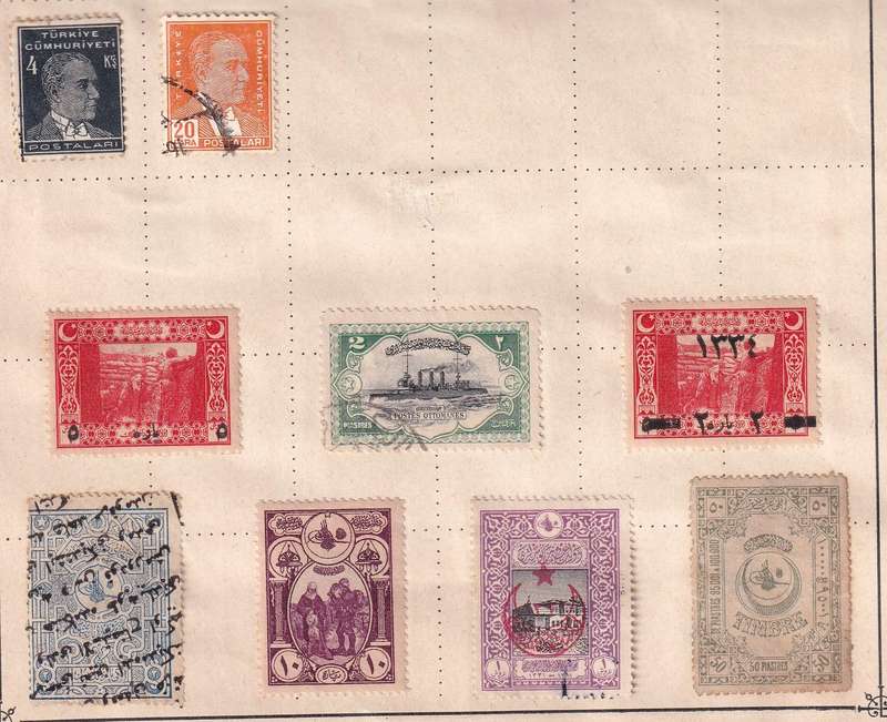 Turkey on pages , M/H & used            (5 x scans)