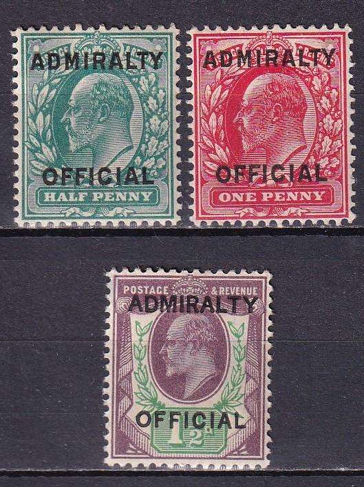 GB KE Admiralty OFFICIAL part set, M/H