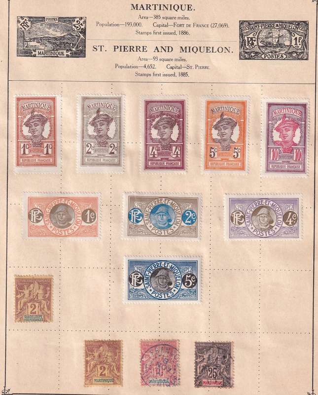 France colonies part sets, M/H & used           (9 X SCANS, note stamp adherence to pages)