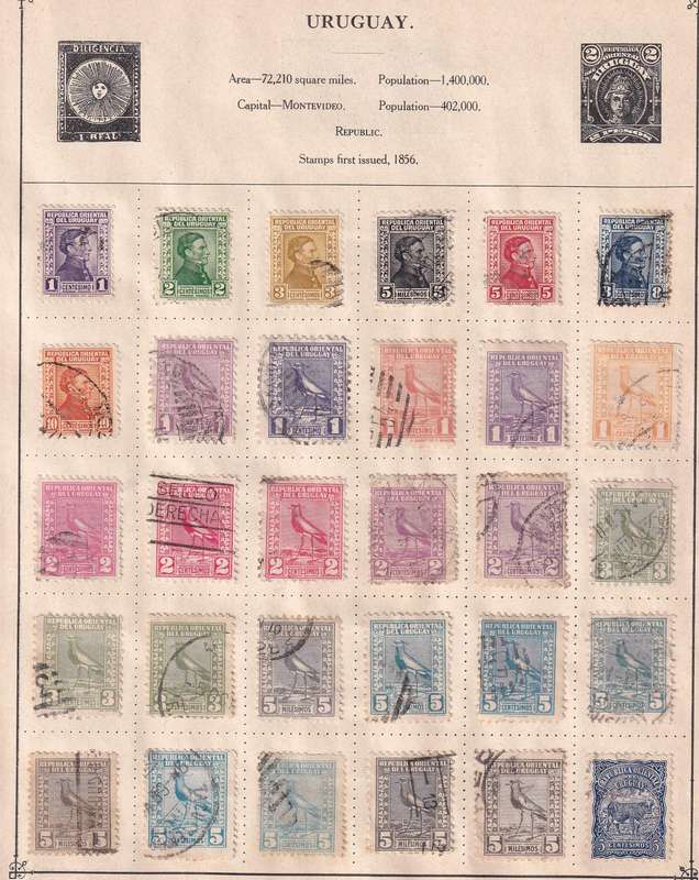 Uruguay 1901 > part sets , used       ( 3 x scans)