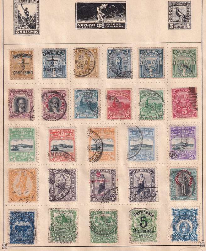 Uruguay 1901 > part sets , used       ( 3 x scans)