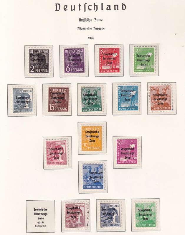 Germany French Zone 1948 part overprinted sets, M/H         ( Preprinted page not included)