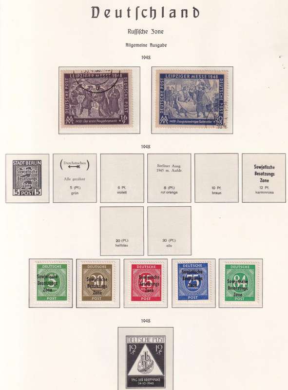 Germany French Zone 1948 part overprinted sets, M/H         ( Preprinted page not included)