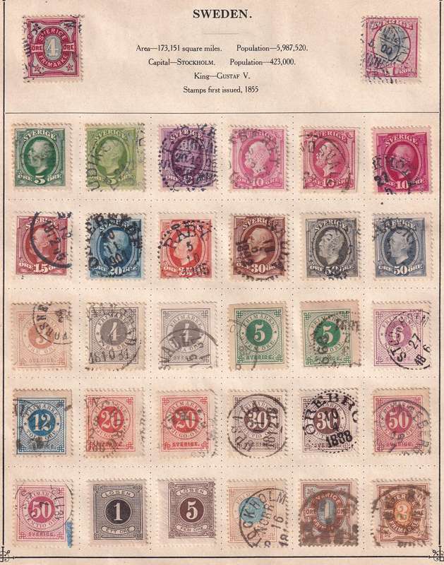 Sweden POSTMARK collection ,  used                      ( 7 X  SCANS)