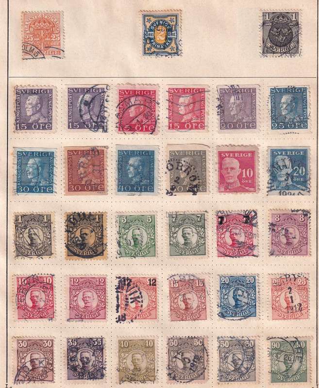 Sweden POSTMARK collection ,  used                      ( 7 X  SCANS)