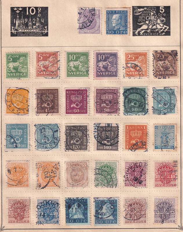 Sweden POSTMARK collection ,  used                      ( 7 X  SCANS)
