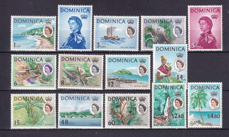 Dominica 1963-65 QE part set, M/H                    (SG 162>, SG £40)