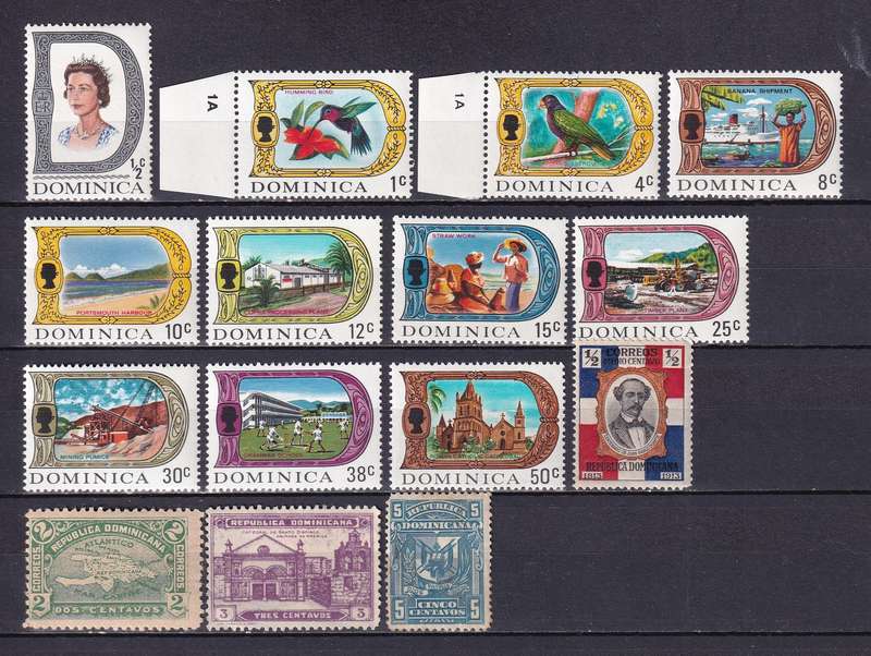 Dominica sets and part sets, MNH & M/H              (2 X SCANS)