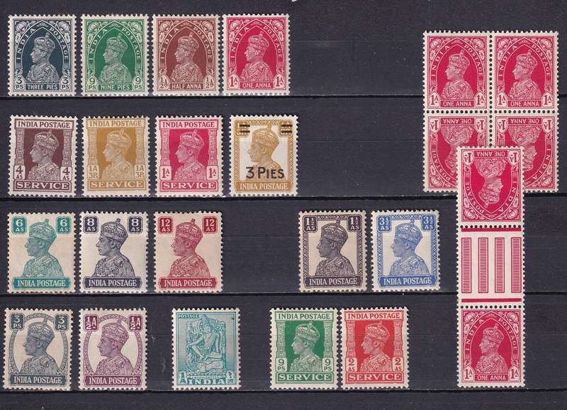 India 1902> KE ,KG V part sets , M/H          (2 X SCANS, SG 121>, CV £85+)