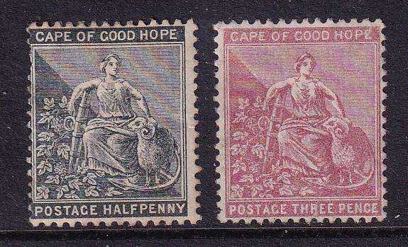 Cape of Good Hope 1882-83 part set(CA) , M/H                   (SACC 35,38,CV R1100)