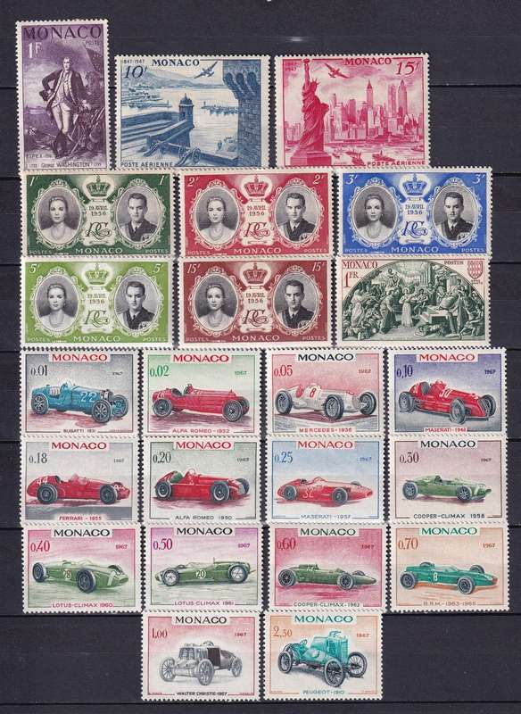 Monaco sets & part sets, MNH & MLH                       (2 X SCANS)