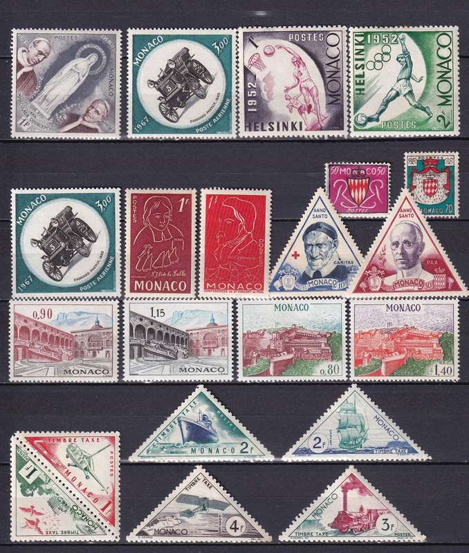 Monaco sets & part sets, MNH & MLH                       (2 X SCANS)