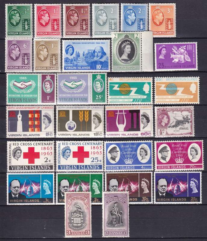 British Virgin Islands part sets , MLH                               (3 x SCANS)