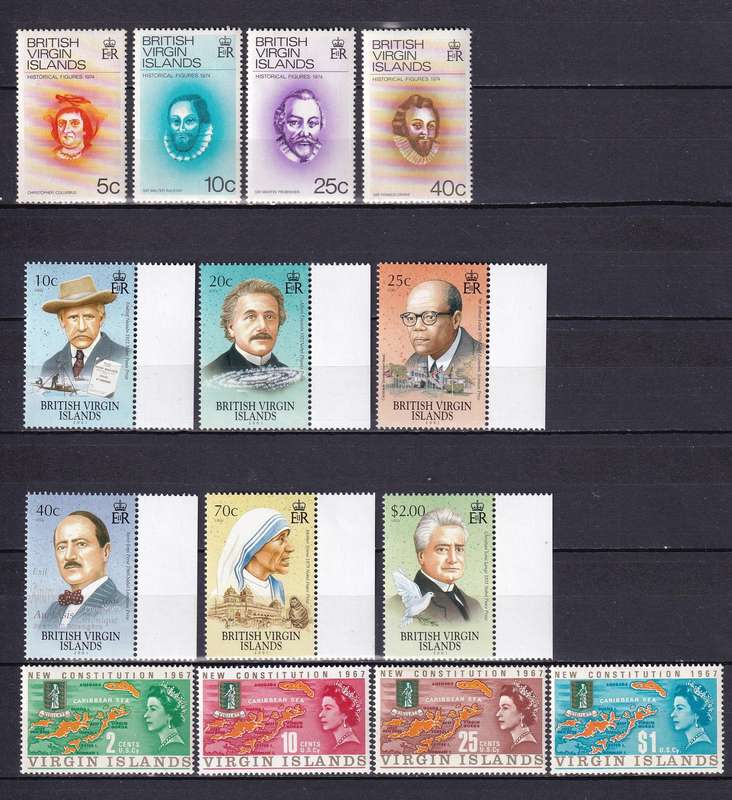 British Virgin Islands part sets , MLH                               (3 x SCANS)