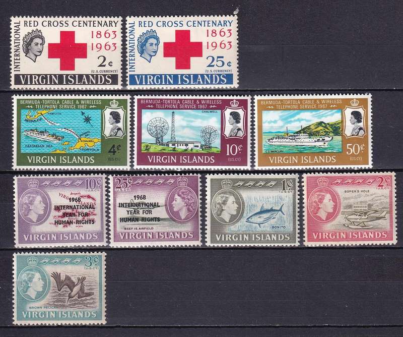 British Virgin Islands part sets , MLH                               (3 x SCANS)