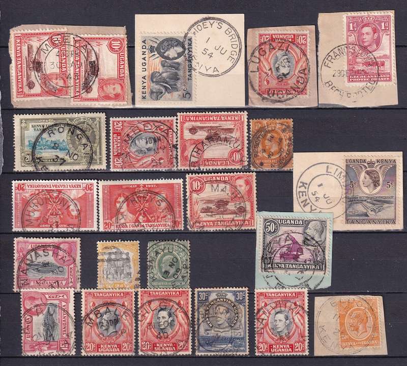 Kenya Uganda Tanganyika (KUT) POSTMARK lot , used             (4 x SCANS))