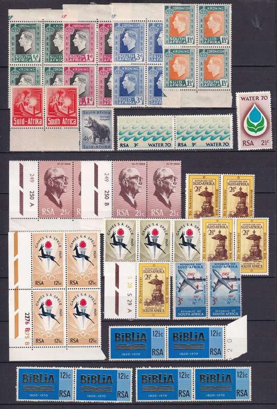 South Africa mixed clearance lot , MNH & M/H                    (15 X  SCANS, cannot scan all)